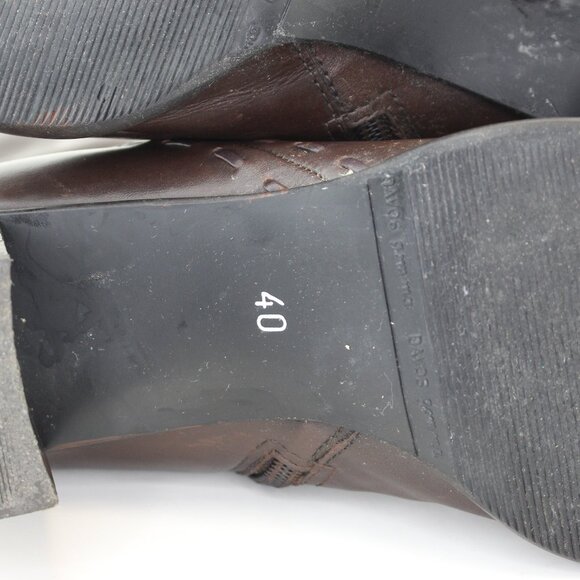 Arnold Churgin Square Toe Stitch Detail Leather Booties (EU 40) - Picture 8 of 10